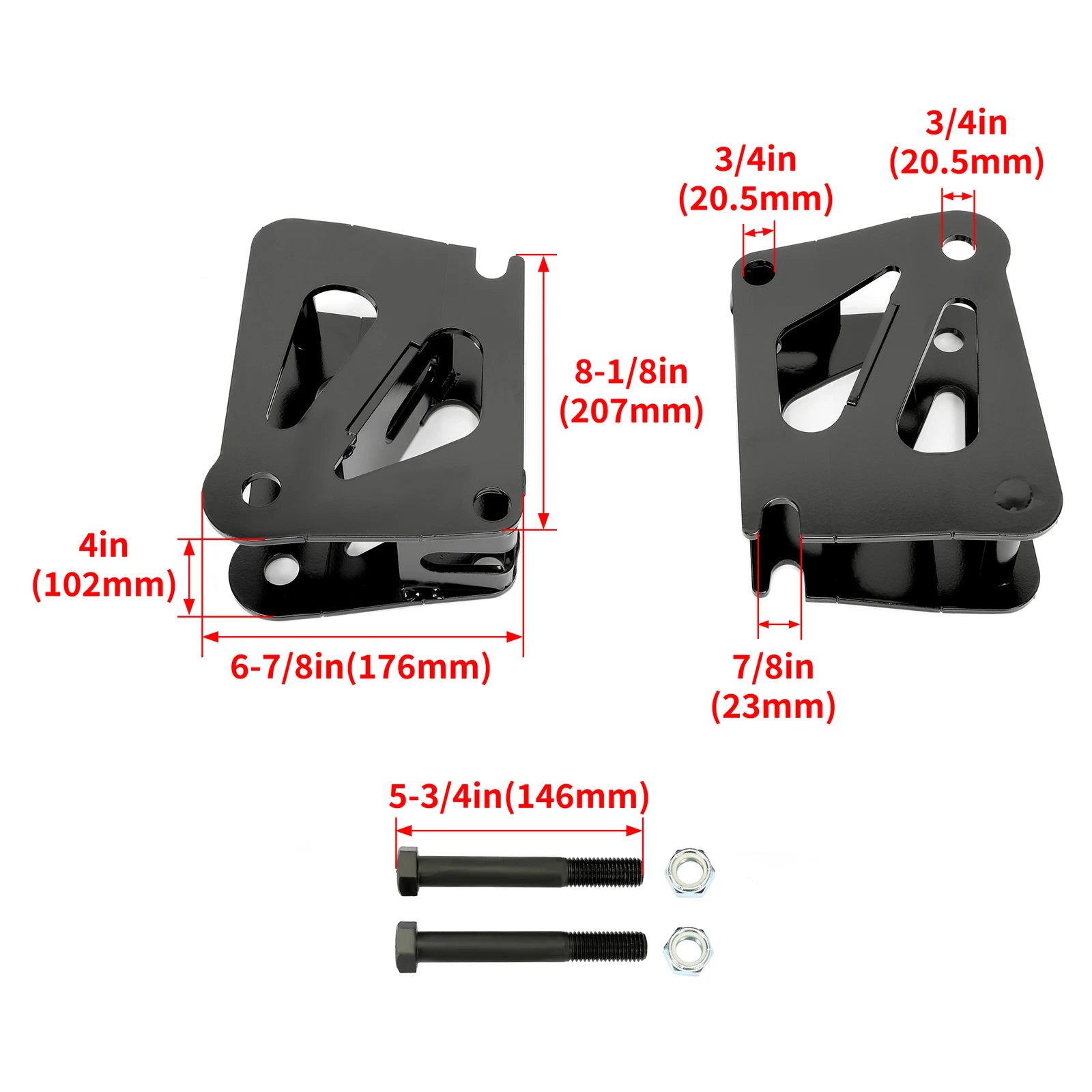 5" Drop Down Bracket Kit for SnowEx Western UltraMount Plows