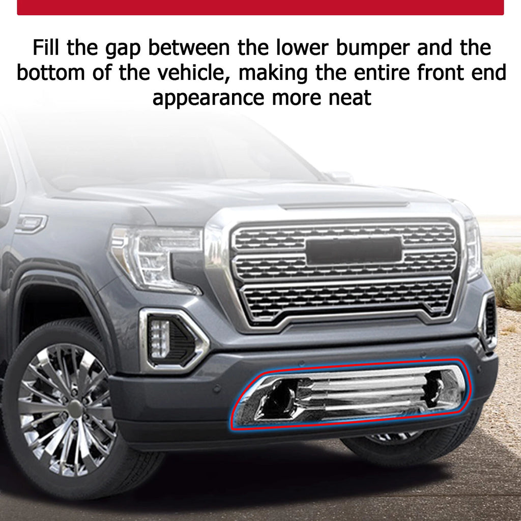 Chrome Lower Bumper Filler Skid Plate for GMC Sierra 1500 (2019-2022)
