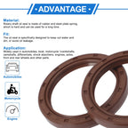 2X Oil Seal Rotary Shaft Seal FKM Rubber 45x58x7mm for Various Models