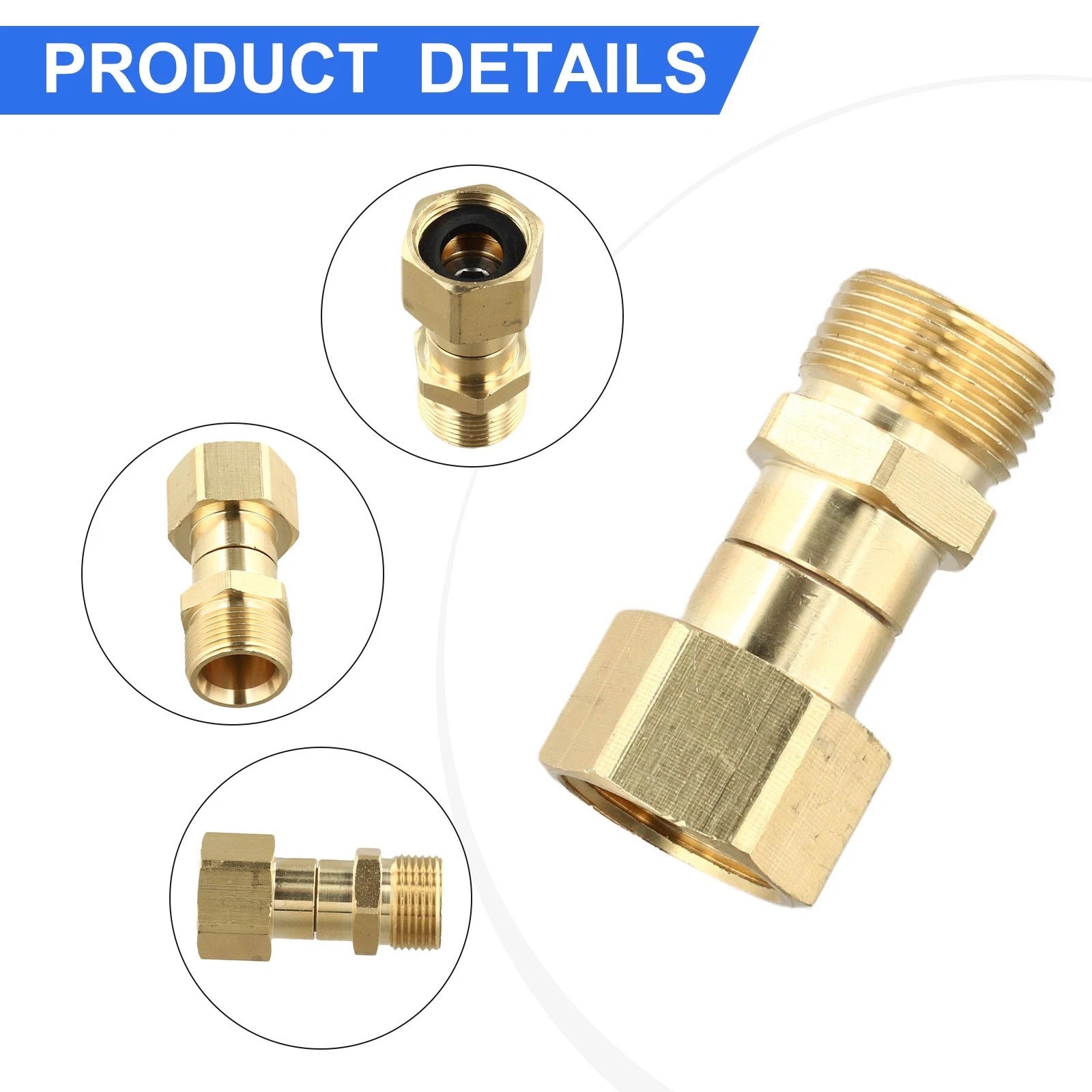 Swivel Connector M22 15mm for High Pressure Applications