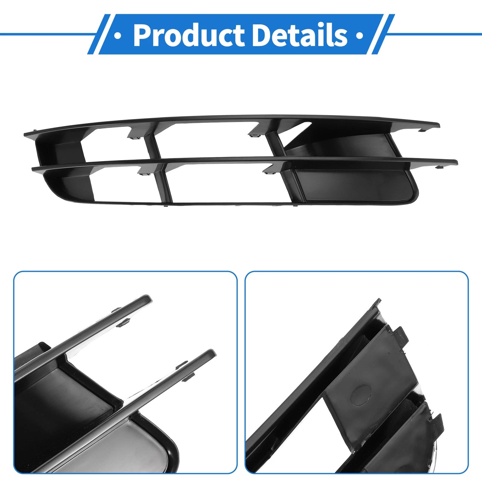 1pc Fog Light Grill for Audi Q7 (2007–2009) No. 4L0807682, ABS Black