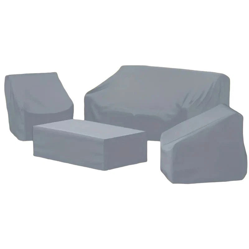 4X 210D Gray Outdoor Furniture Cover Kit for Garden Sofa (Dustproof)