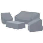 4X 210D Gray Outdoor Furniture Cover Kit for Garden Sofa (Dustproof)