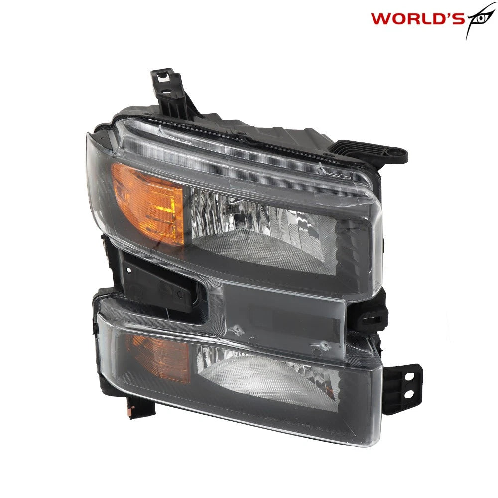 Headlight Halogen Black for Chevrolet Silverado 1500 (2019–2021)