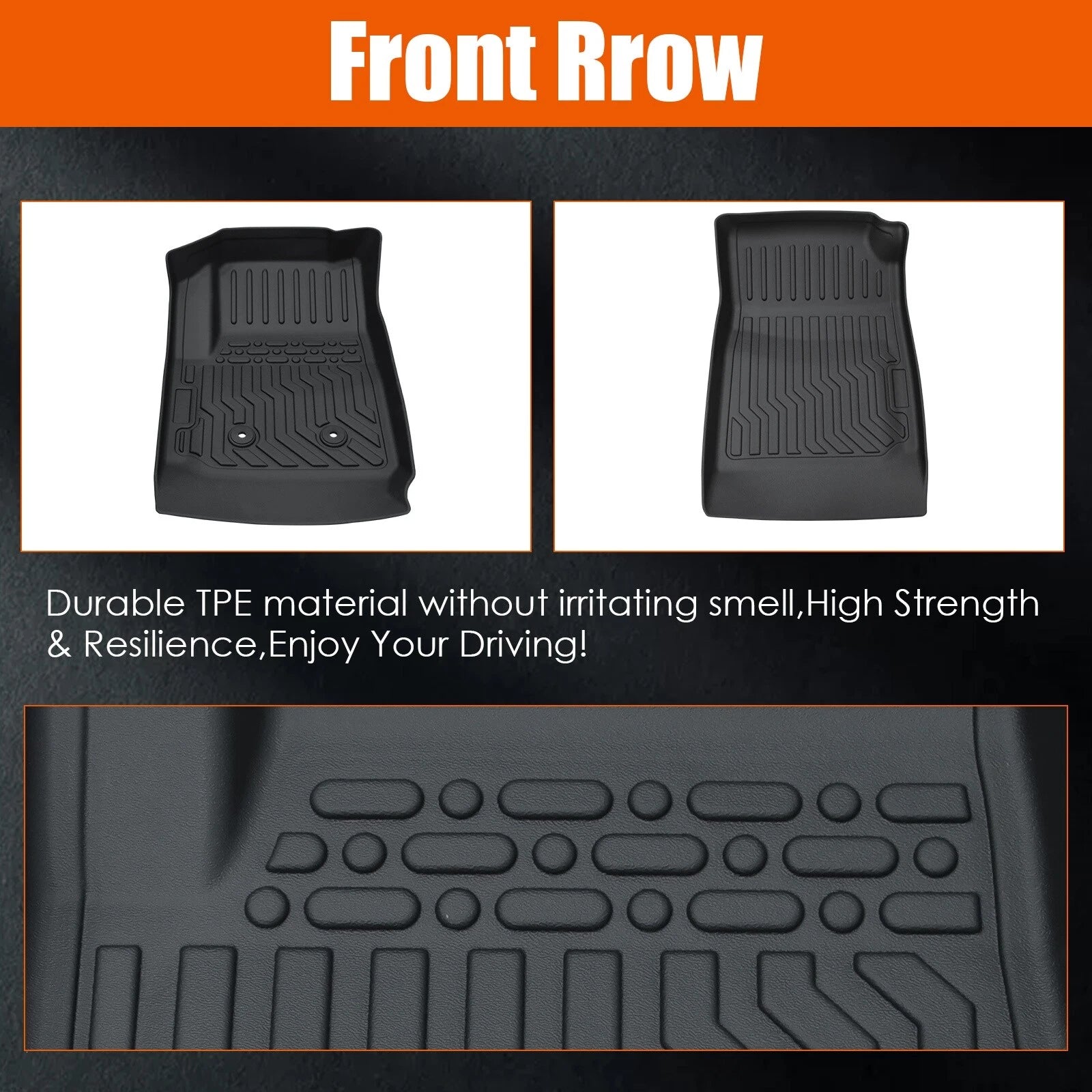 Set of 3D Floor Mats Liner for Chevy Colorado GMC Canyon (2015–2022)
