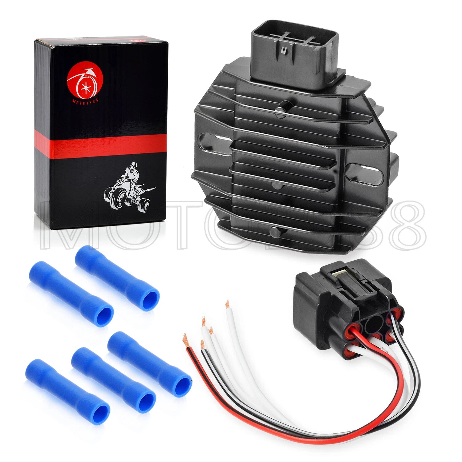 Voltage Regulator with Plug for Yamaha Kodiak 400 450, Big Bear 400 (1993–2006)
