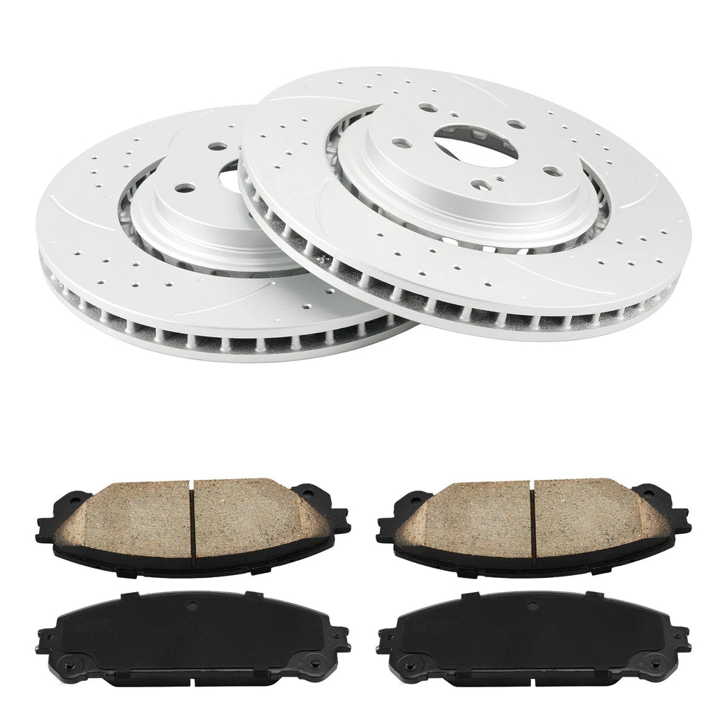 Front Drilled Slotted Rotors for Lexus RX 350 (2010–2015)