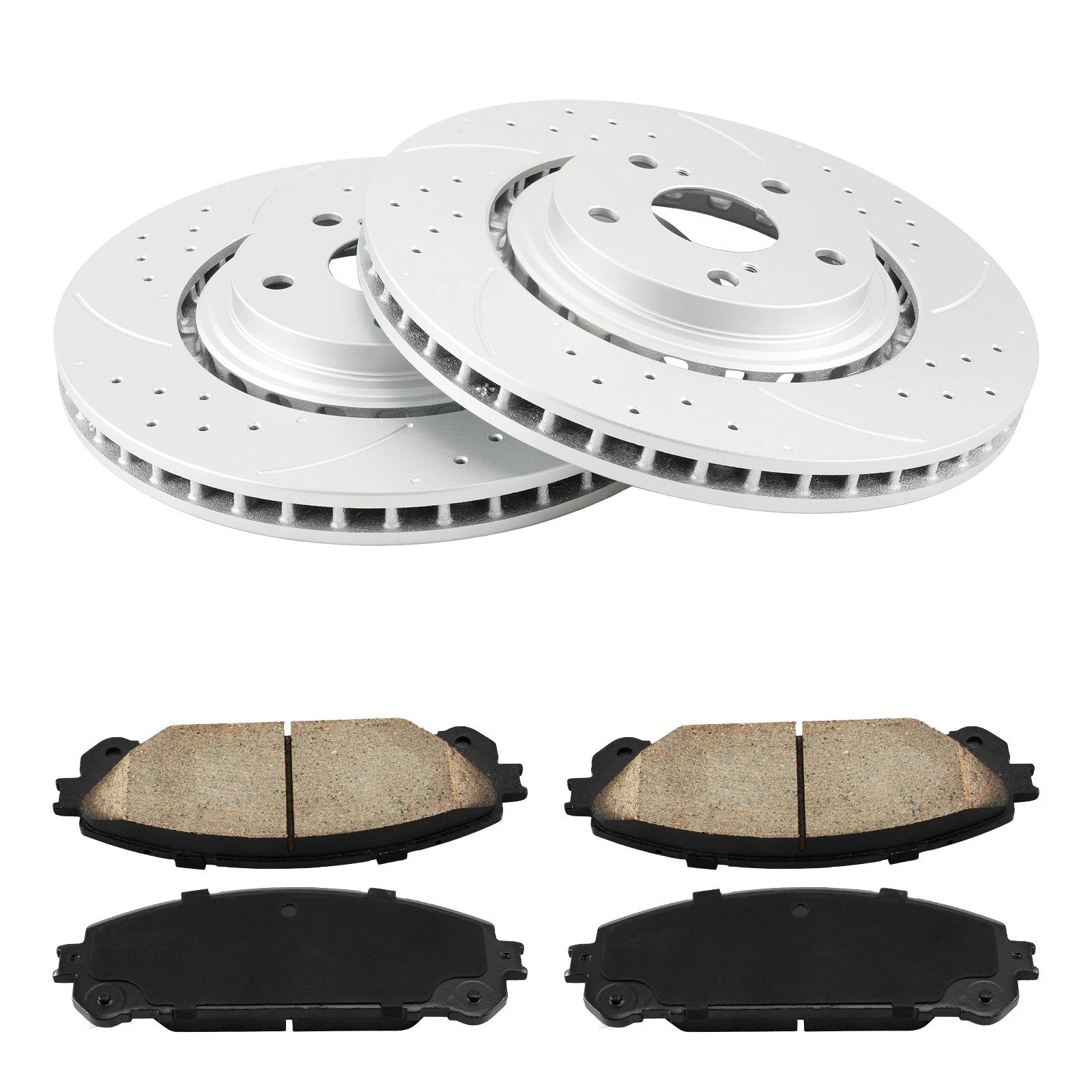 Front Drilled Slotted Rotors for Lexus RX 350 (2010–2015)