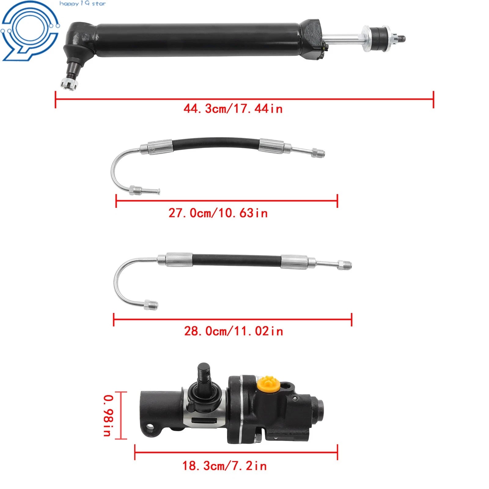 Power Steering Cylinder Valve Hose Kit for Chevy Bel Air Impala (1960–1964)