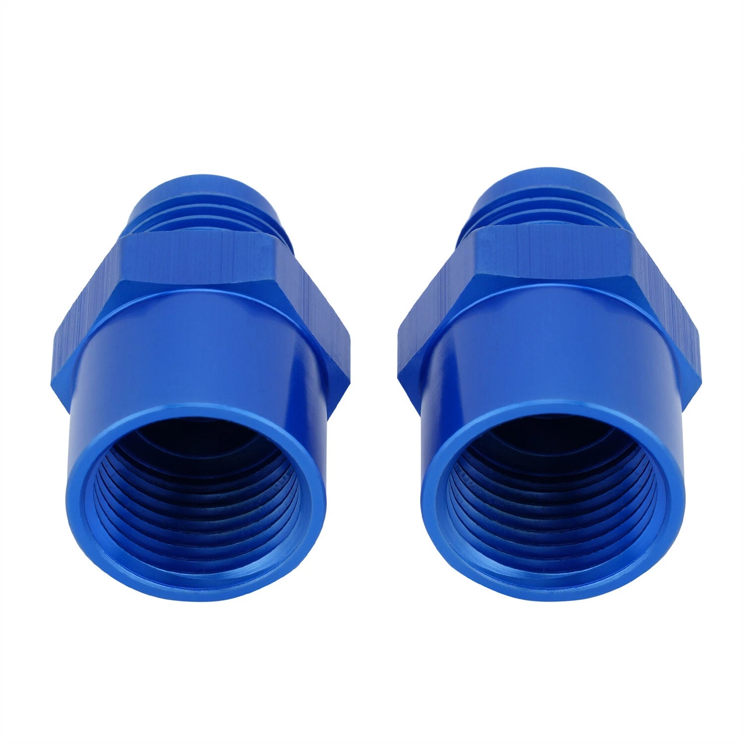 6AN Adapter Fitting Set for GM TBI Style Fuel Sending Unit (Metric O-Ring) Blue
