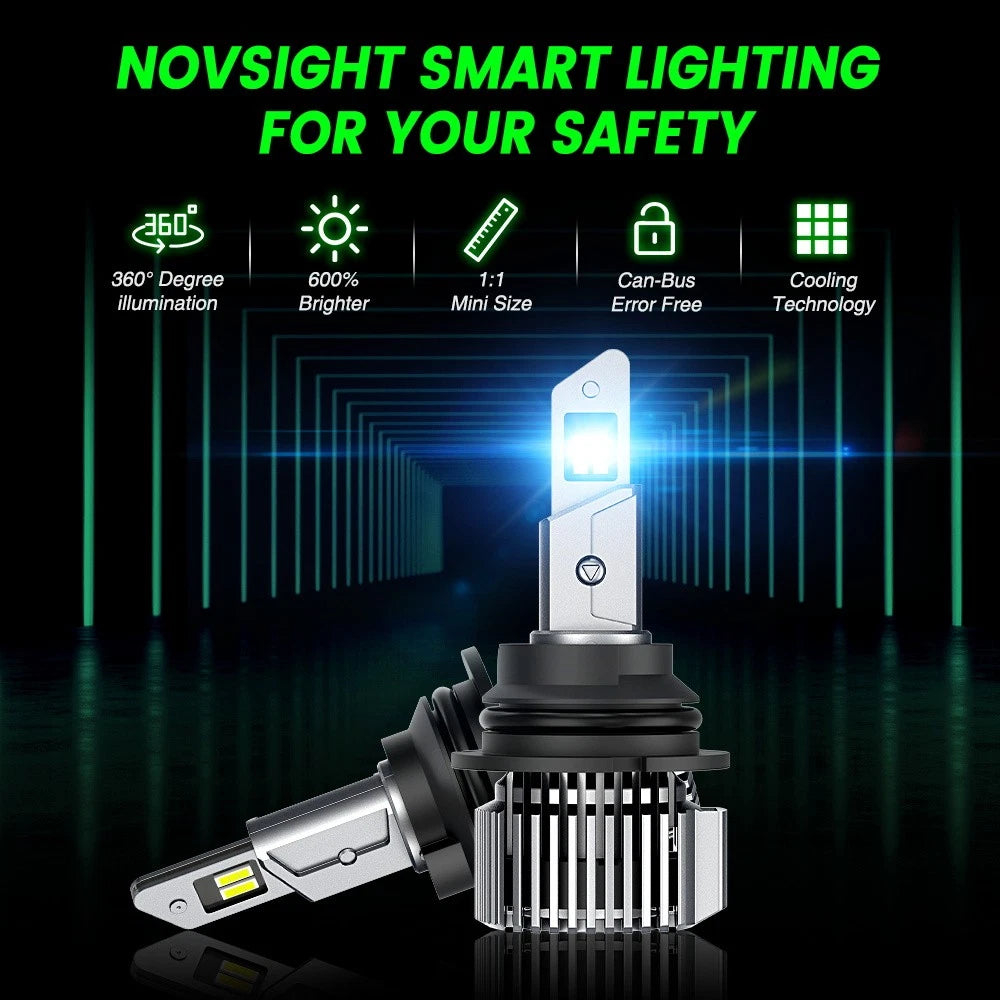 2X NOVSIGHT 9007 HB5 LED Headlight Bulbs 100W 20000LM for HID Xenon