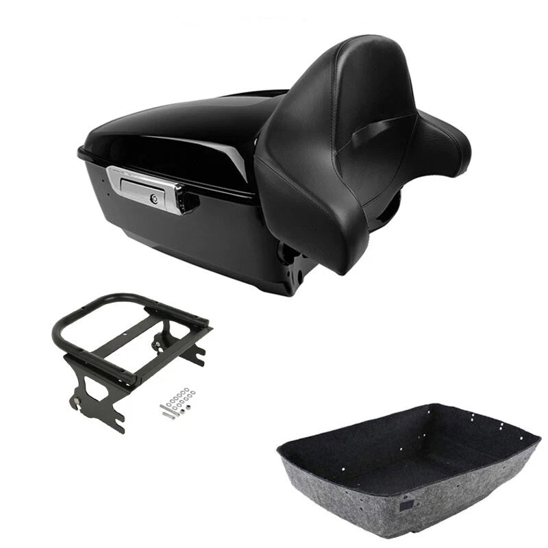 Trunk Backrest Pad Mount Rack for Harley Touring (1997–2008)