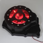 Black w/ Red LED Left Engine Stator Cover for Yamaha YZF-R6 (2006–2021)