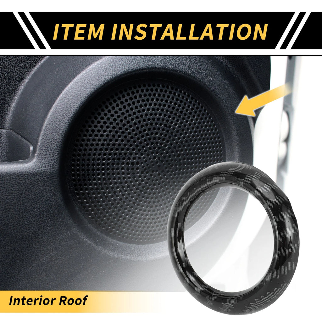 Carbon Fiber Roof Speaker Ring Cover Trim for Ford Maverick (2022–2024)