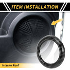 Carbon Fiber Roof Speaker Ring Cover Trim for Ford Maverick (2022–2024)