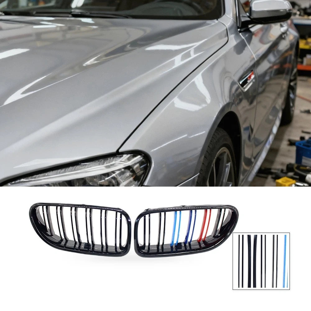 Gloss Black Double Line Grille for BMW 6 Series F06 F12 F13 (2012–2016)