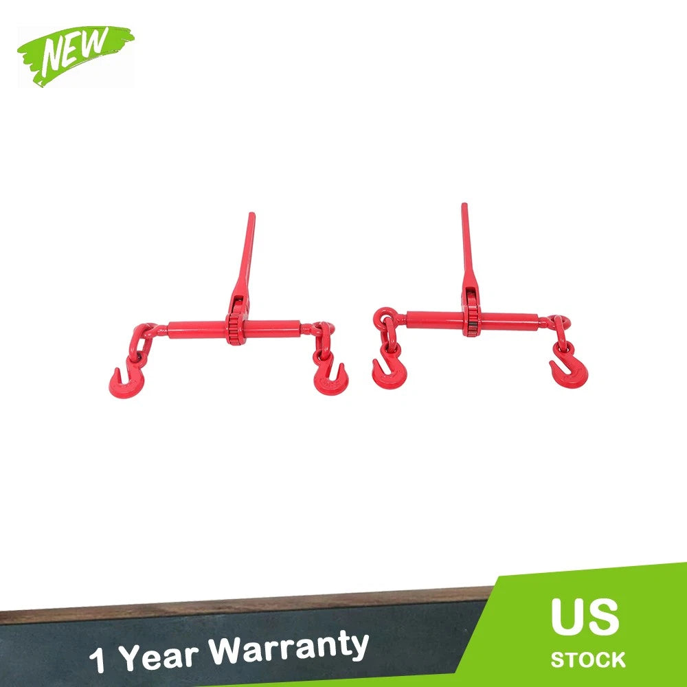 Set of 2 Tie Down Chain Load Binders 5/16" - 3/8" Ratchet Binder