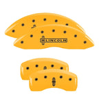 Caliper Covers Front Yellow Lincoln Star Logo for 2016–2018 Lincoln MKX