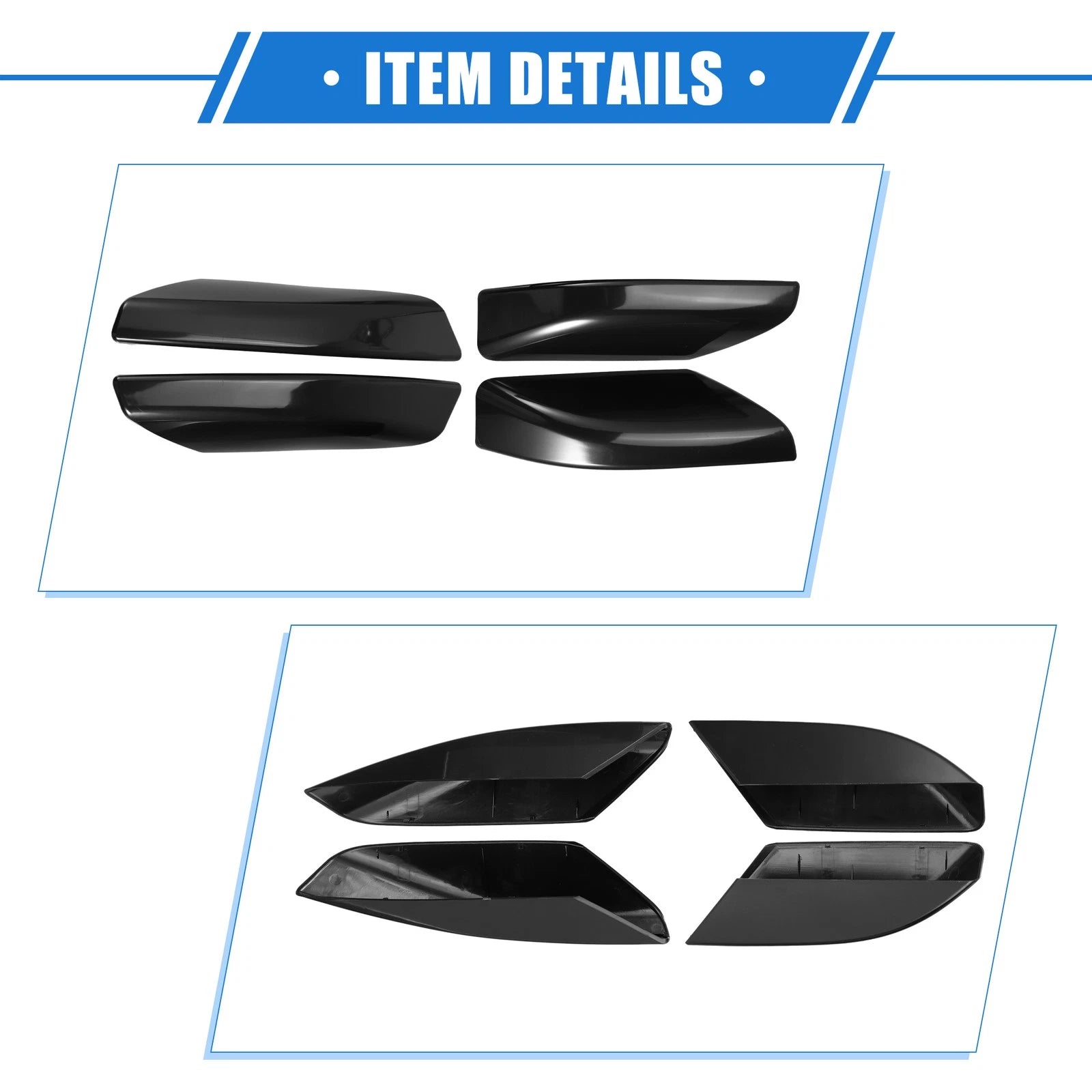 Set of 4 Roof Rack Side Rails End Cover for Toyota 4Runner (2003–2009) Black