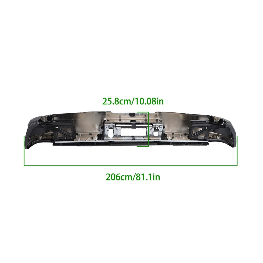 Chrome Steel Rear Bumper Assembly for Silverado Sierra 2500 3500 (2015-2019)