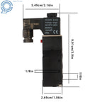 5 Way 24V DC Solenoid Valve for Small Cylinders (1/8 Inch)