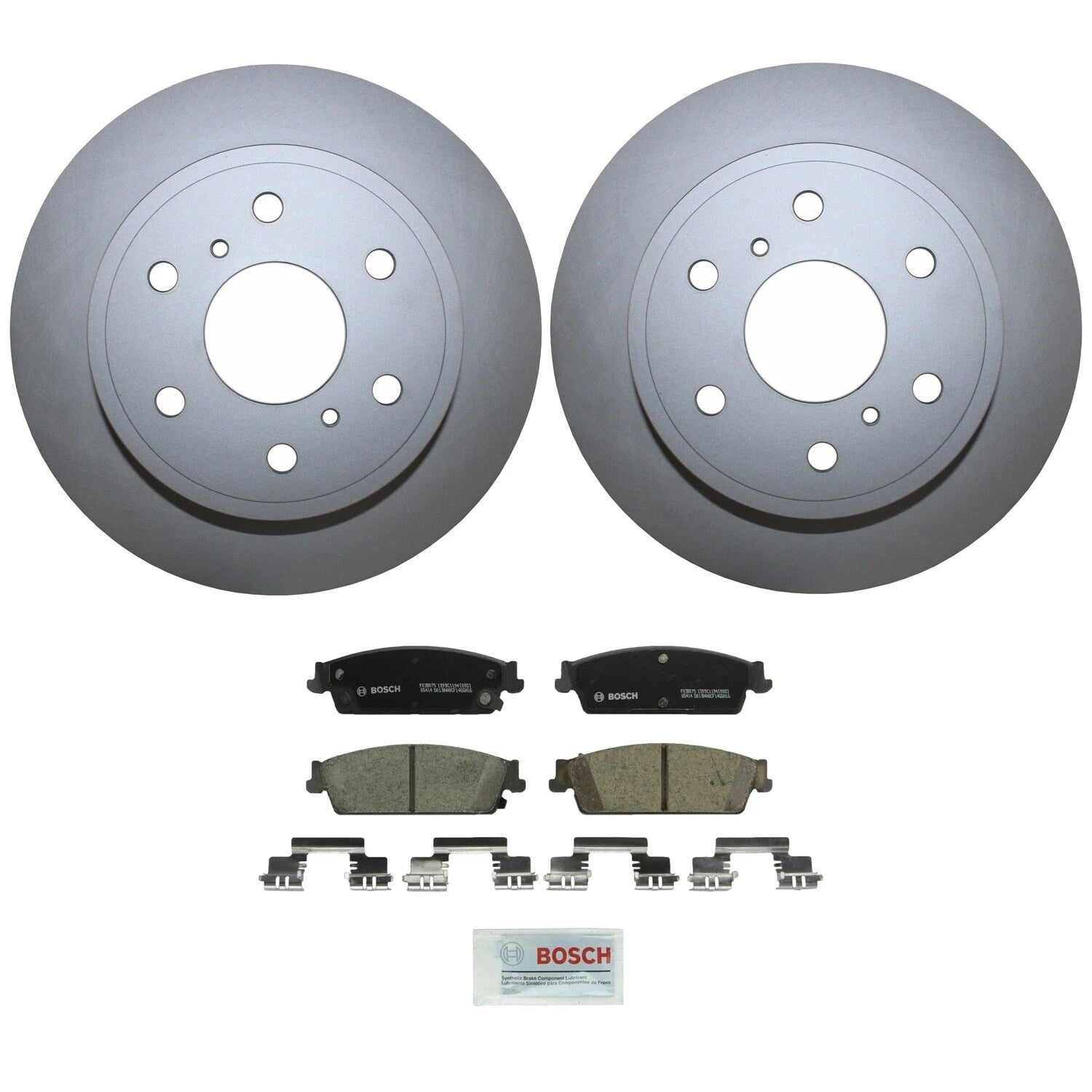 Rear Brake Kit 345mm Disc Rotors & Bosch Ceramic Pads for Cadillac Chevrolet GMC