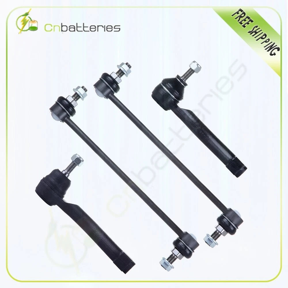 4PC Steering Front Sway Bar Outer Tie Rod Kit for Nissan Sentra (2007–2012)