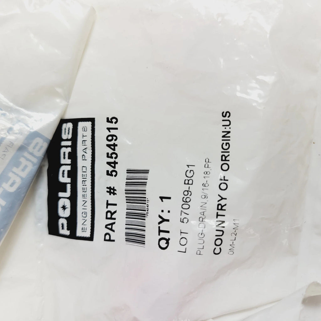 Polaris Plug Drain 9/16-18 for Polaris (PP 545915)