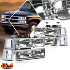 Set of 4 Tape-On Side Window Visors for Chevy GMC C/K Series (1988–2000)