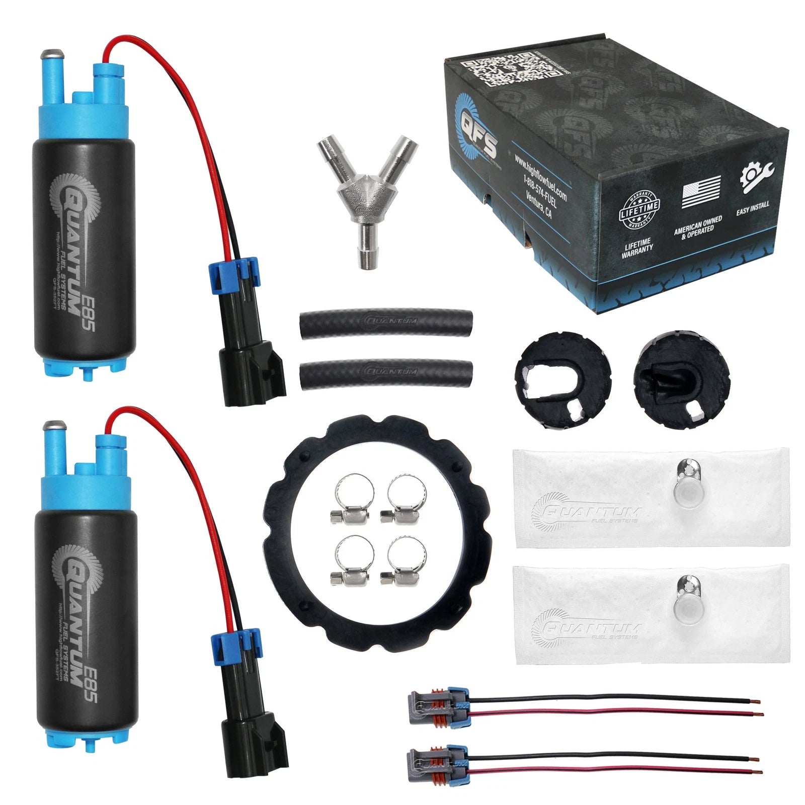 Set of 2 Dual Fuel Pumps GSS342G3 11542 E85 340LPH for Ford Lightning (1999–2004)