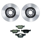 Set of 2 Front Rotors & Low-Met Brake Pads for BMW E34 M5 (1993)