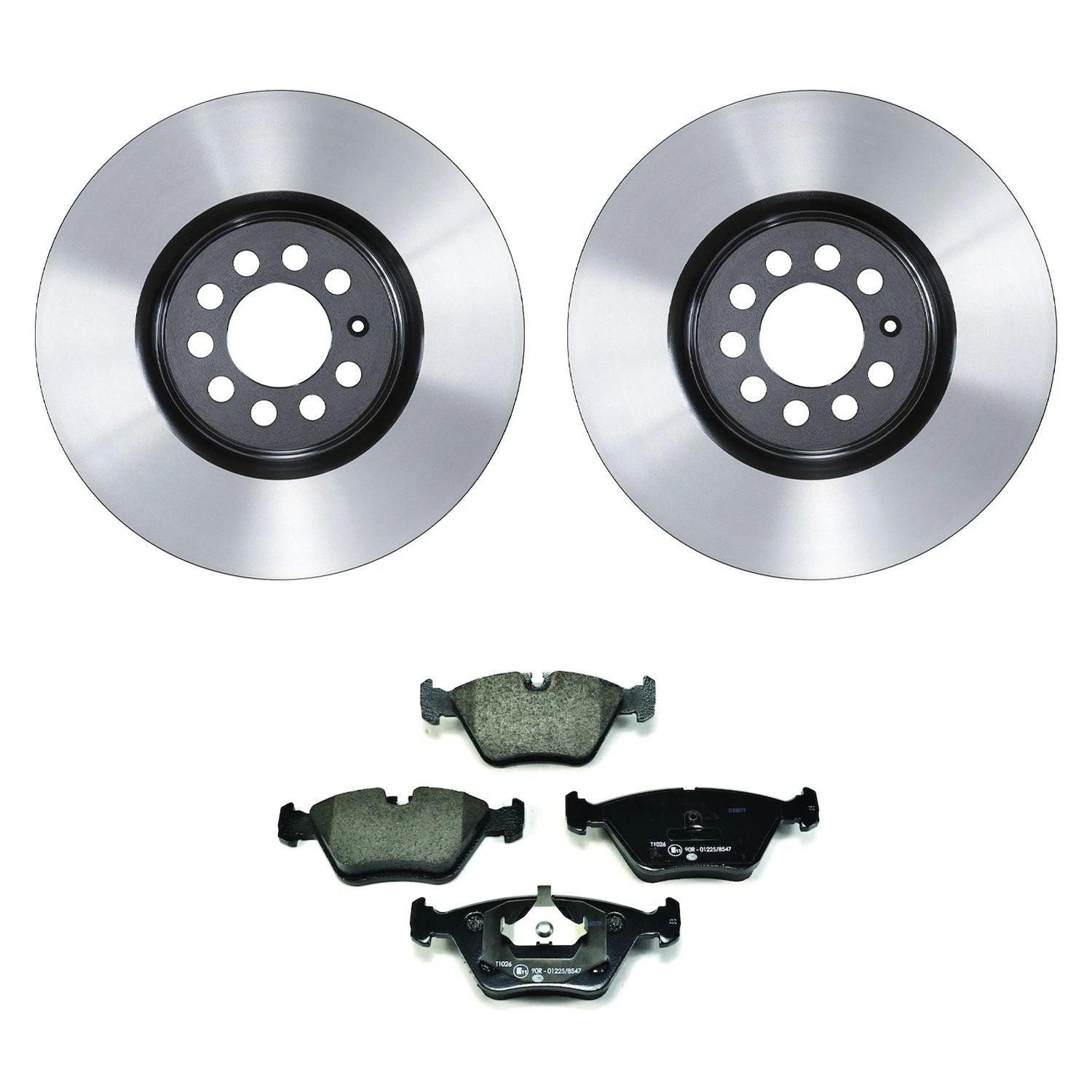 Set of 2 Front Rotors & Low-Met Brake Pads for BMW E34 M5 (1993)
