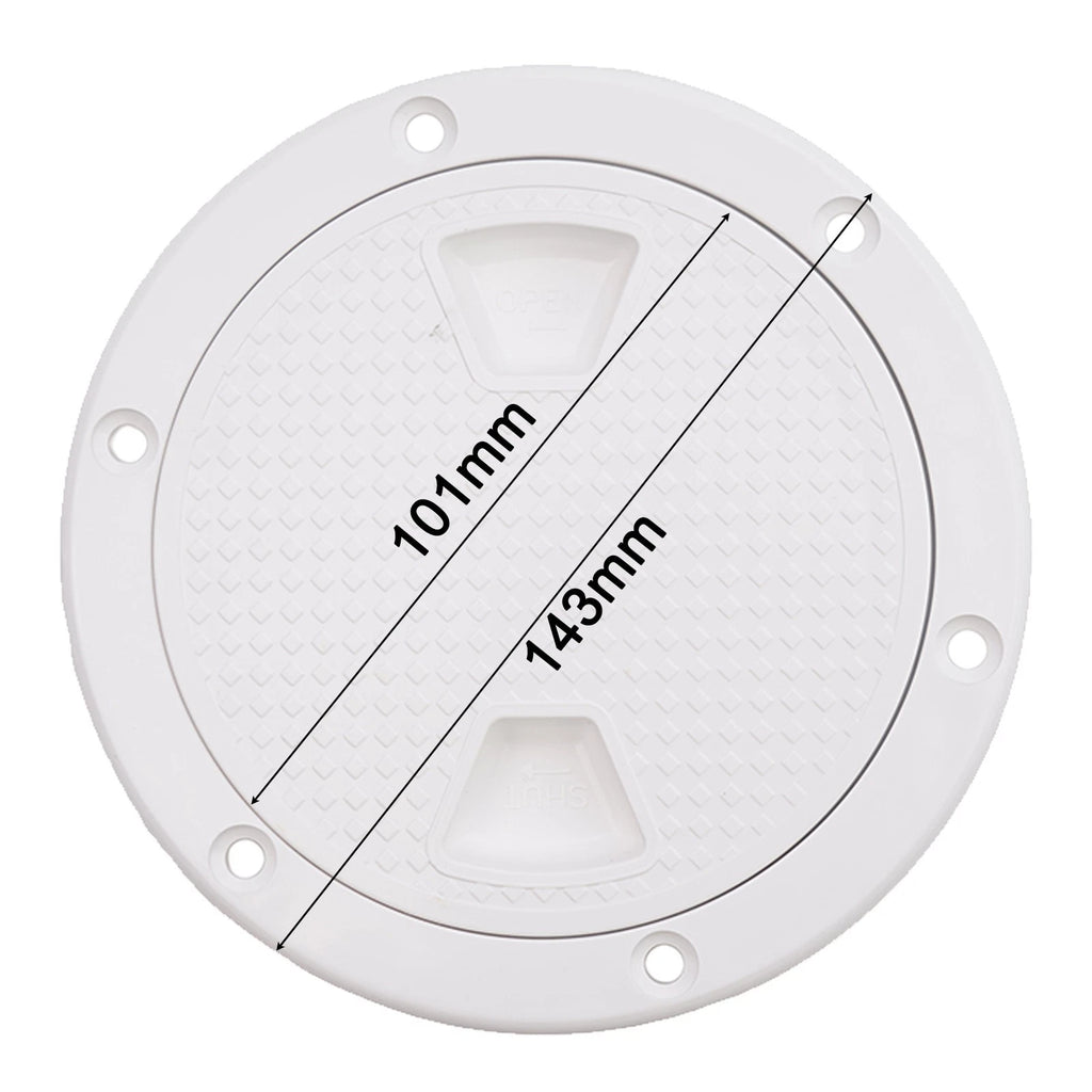 4-Inch Round Boat Inspection Hatch Cover for Marine Accessories (143X101mm)