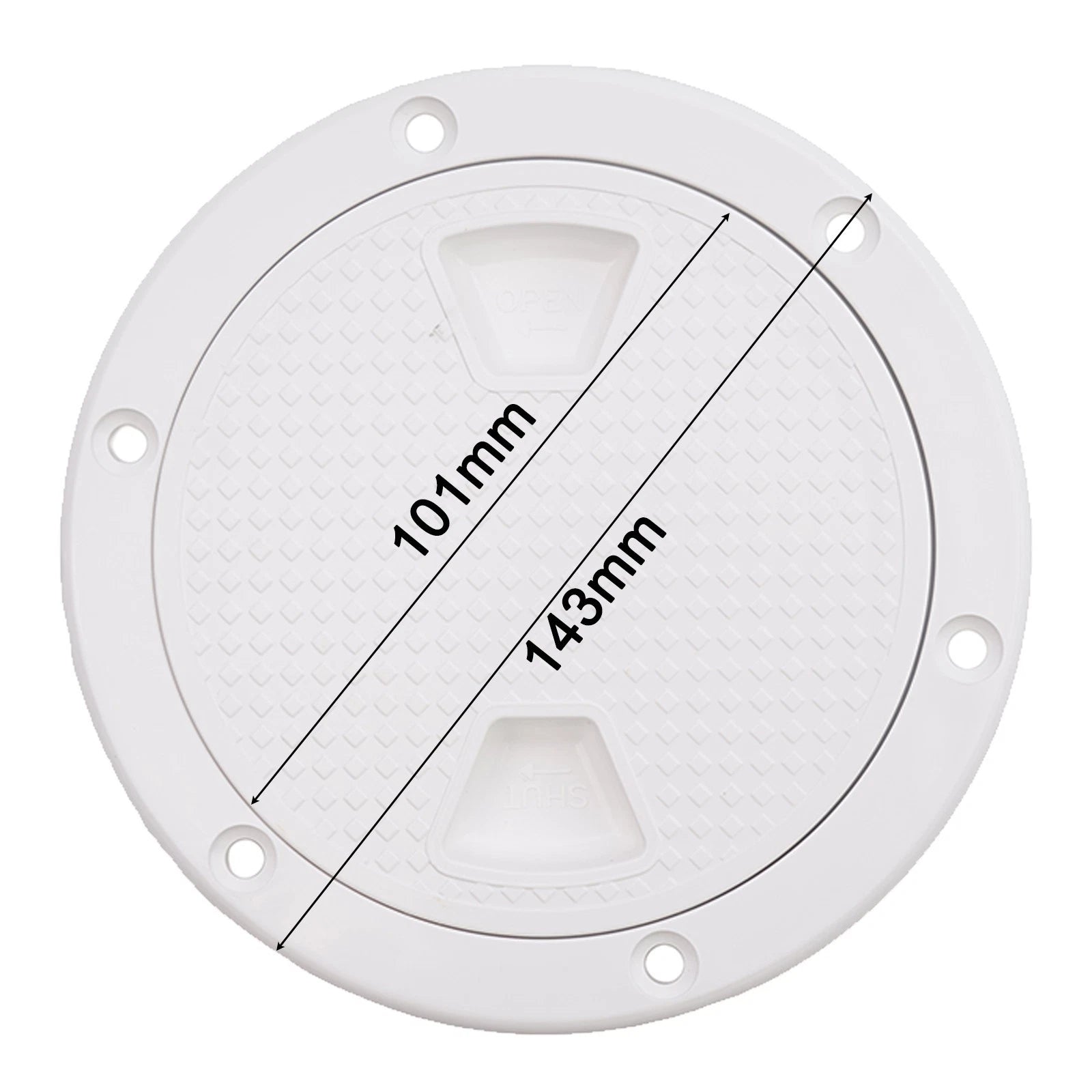 4-Inch Round Boat Inspection Hatch Cover for Marine Accessories (143X101mm)