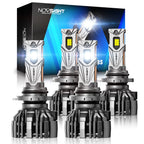 Set of 4 NOVSIGHT 9006 9005 LED Headlight Bulbs for High/Low Beam