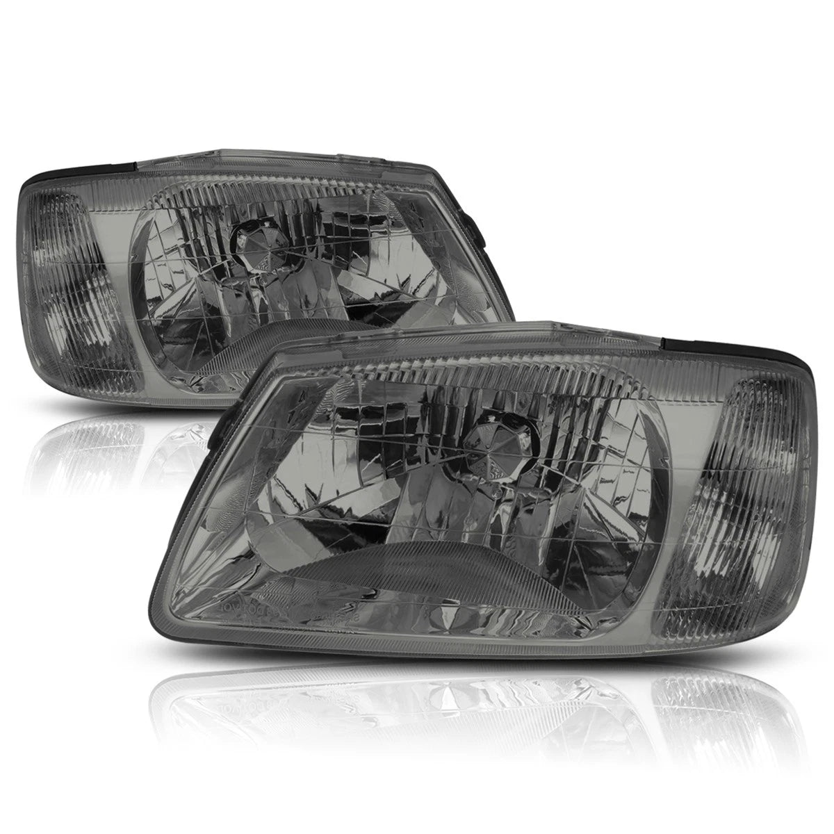 Headlight Replacement Pair for Hyundai Accent (2000–2002) - Smoked Housing