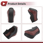 Gear Shift Knob Cover for Nissan Maxima (1 Pc, Black Brown Faux Leather)