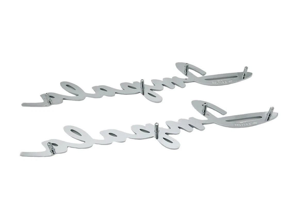 Rear Chrome Quarter Panel Emblems for 1962 Chevy Impala (Qty 2)