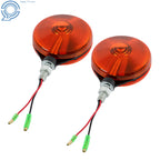Set of 2 Amber Warning Lights for Kubota Tractor B L M Series