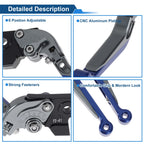 Adjustable Brake Clutch Lever for Suzuki GSXR150 (2017–2020) Titanium Blue