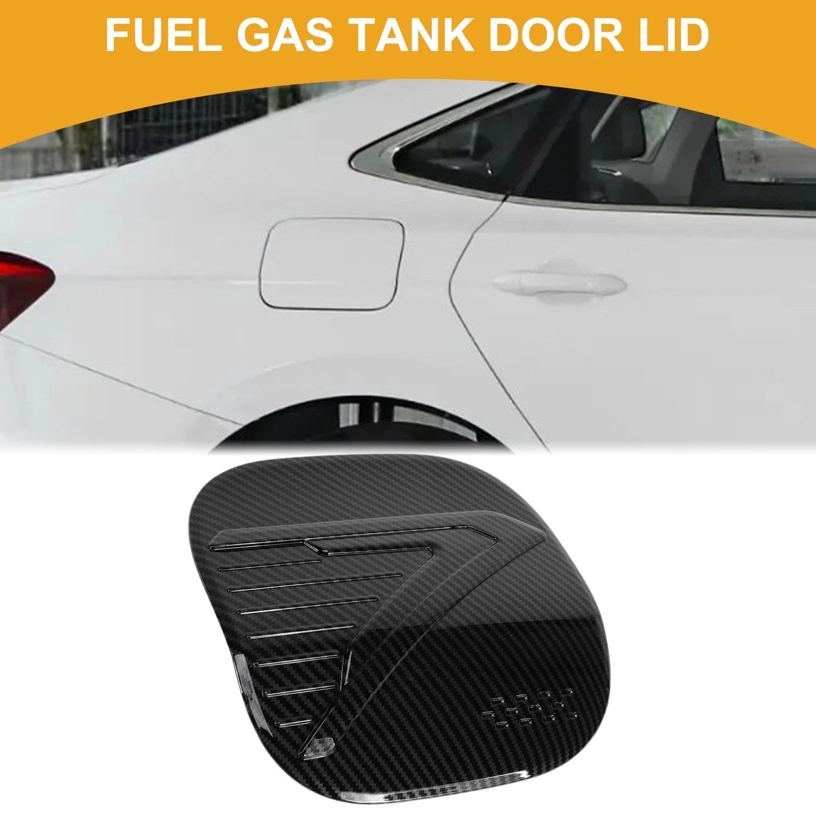 Fuel Tank Door Cap for Nissan Qashqai (2023–2025) Carbon Fiber Black