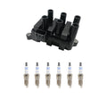 Set of 6 Hitachi Ignition Coils & Bosch Platinum Spark Plugs for E-150 F-150 (1997–2003)
