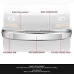 Polished Chrome Front Bumper Face Bar for Express Savana 1500 2500 3500 (2003–2023)