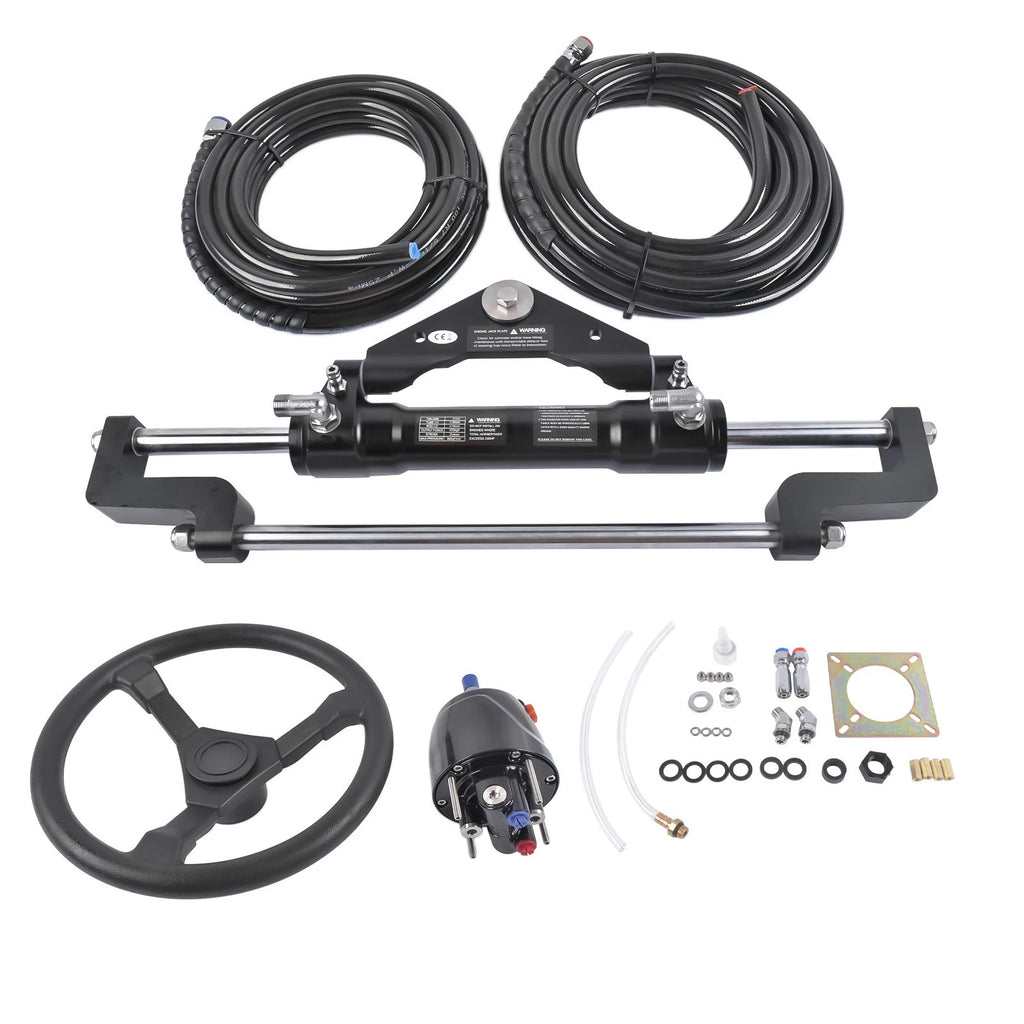 Hydraulic Outboard Boat Steering Kit for Various Models (20ft Hoses)