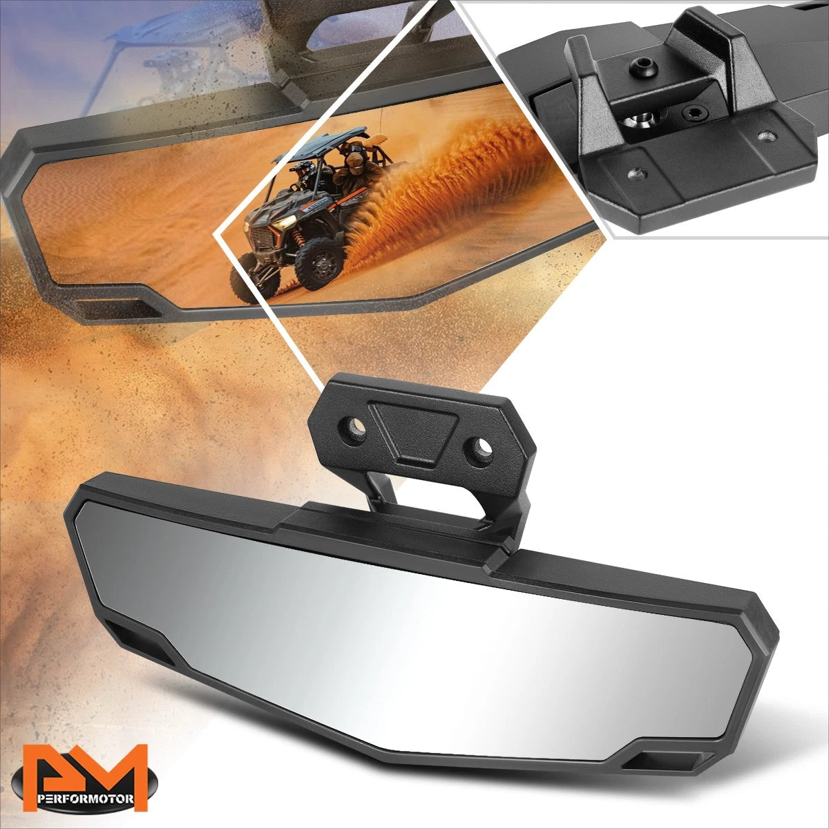 Universal Rearview Mirror with Convex Brown Glass for Motorcycles (Universal)