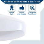 Exterior Door Handle Cover Trim for BMW X1 X5 F15 X6 F16 (2014 - 2019) White