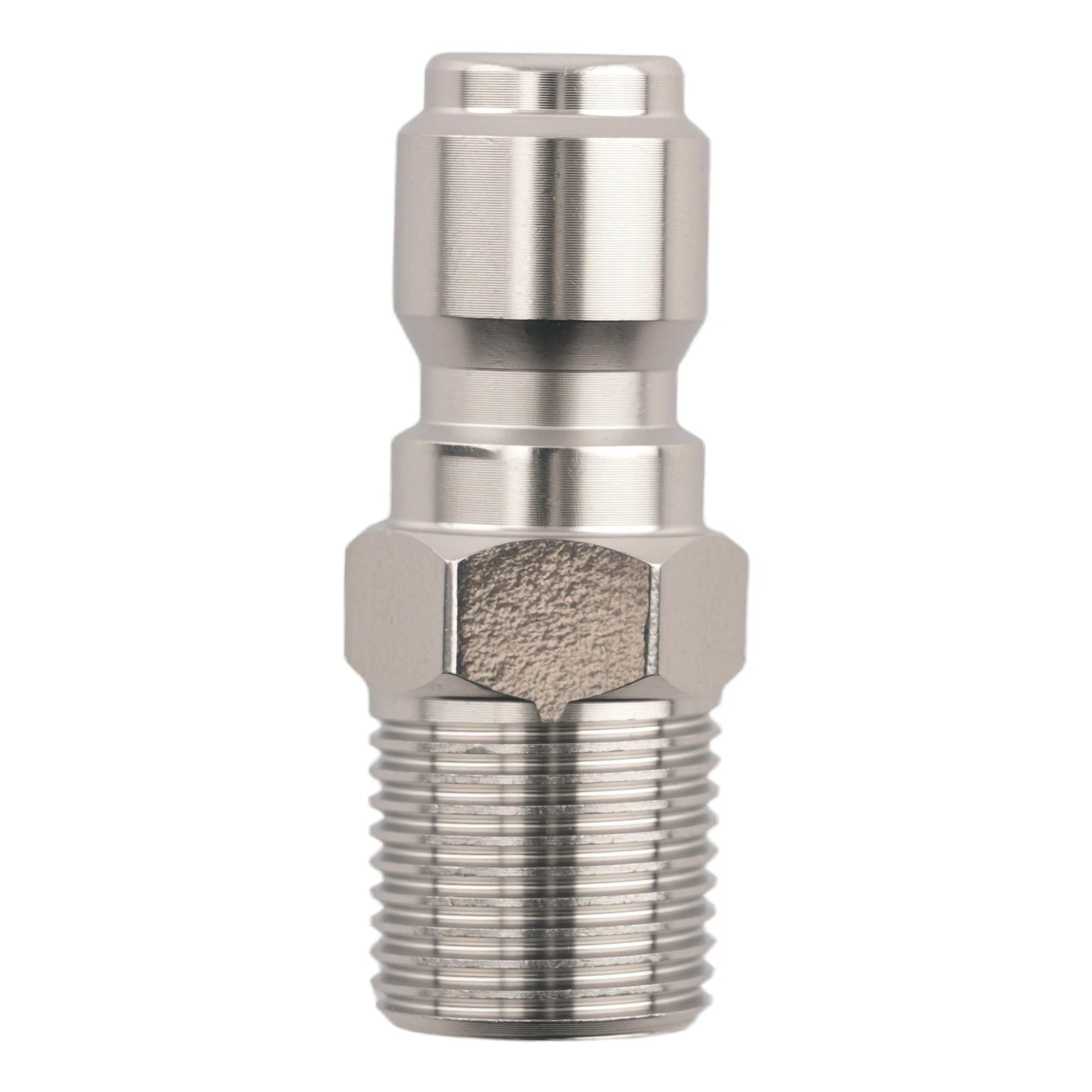 3/8 in NPT Quick-Connect Plug Adapter for Pressure Washer (Stainless Steel)