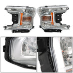 Headlight Set for Ford F150 (2018–2020) Driver & Passenger Side Halogen