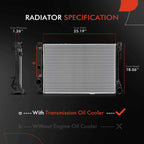 Radiator with Transmission Oil Cooler for Mercedes-Benz C300 C350 (2013–2014)