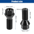 20 Pcs M14x1.25 Wheel Lug Bolt Nut for BMW E46 325 E90 (2000–2012) No. 36136781151